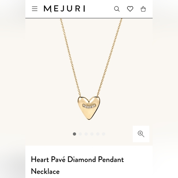 ISO: Mejuri Heart Pavé Diamond Pendant Necklace - Picture 1 of 1